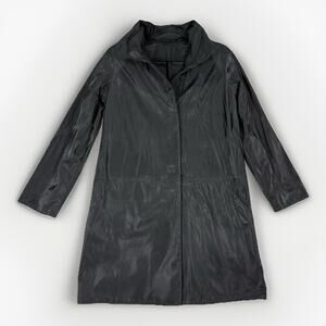 MYCRA PAC Raincoat Jacket Reversible Black Pewter Size 0 XS / S Stand Up Collar